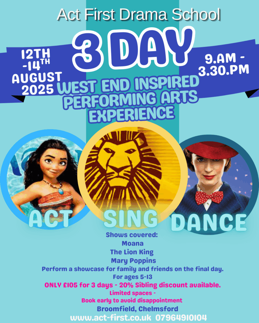 3 Day Performing Arts Summer Workshop 