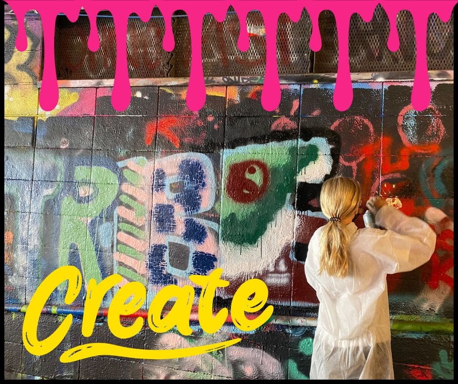 Summer holiday camp.  Graffiti painting workshop & splashfountains!  KINGSTON