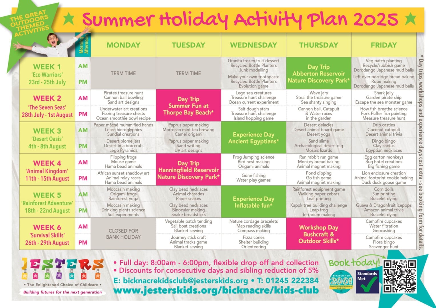 SUMMER HOLIDAY MULTI ACTIVITY DAYS