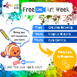 Photo of Online Free Art Workshops for all ages on zoom