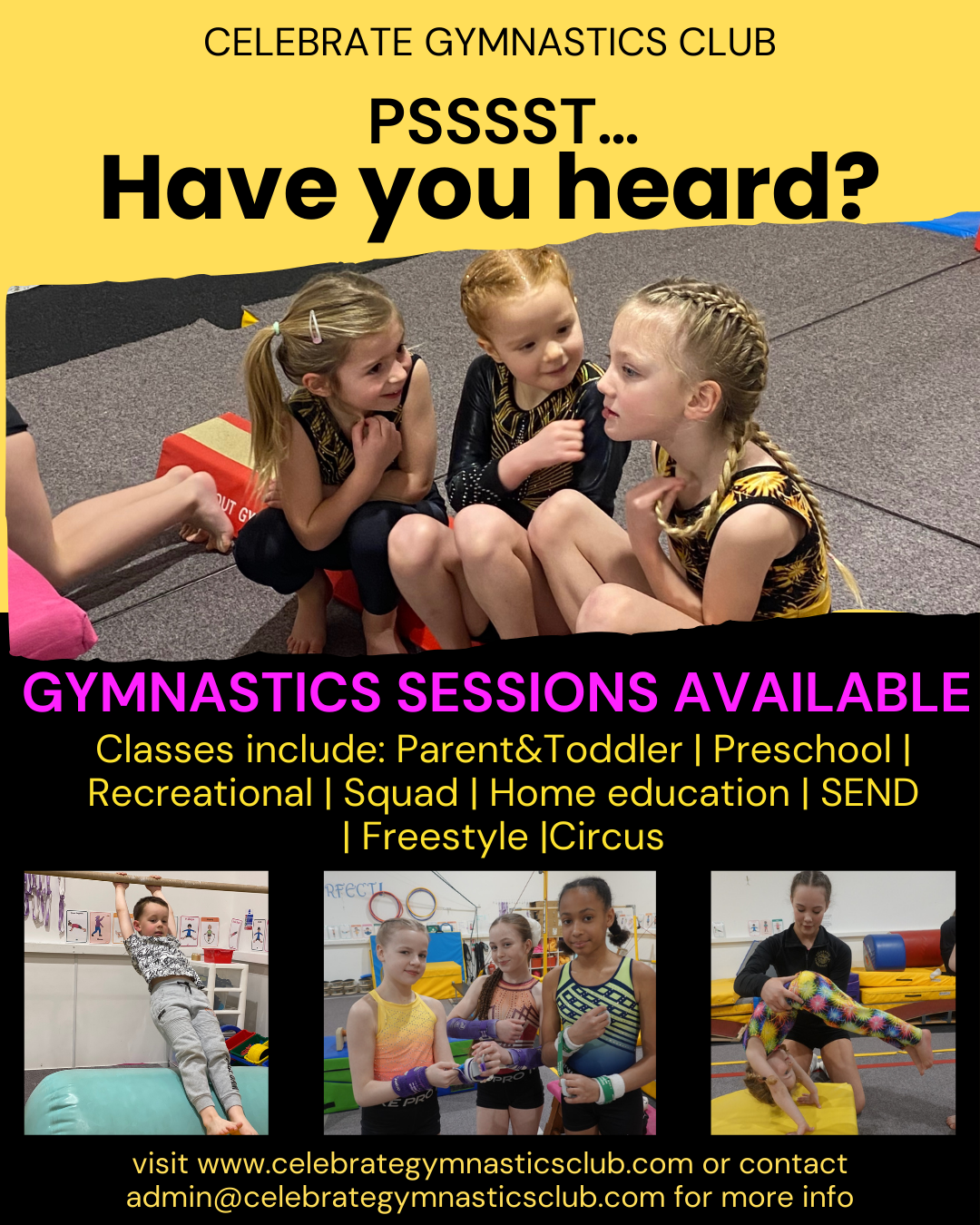 Gymnastics Classes with Celebrate Gymnastics Club