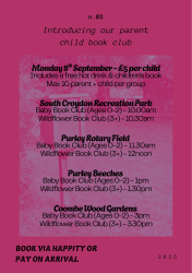 Photo of Wildflower Book Club – Ages 0-5 – Free hot drink and childrens book