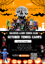 Photo of OCTOBER TENNIS CAMPS