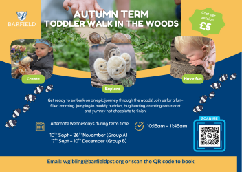 Photo of Toddler Walk in the Woods – Autumn Term Bookings Starts 10th September