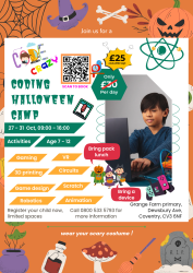 Photo of Coding/STEM Halloween Camp | Ages 7 -12 | Coventry