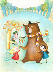 Photo of Snow White Rose Red Bear Brown