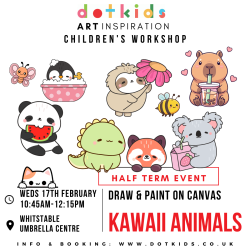 Photo of Kawaii Animals Art Inspiration Workshop For Children – Paint & Draw On Canvas