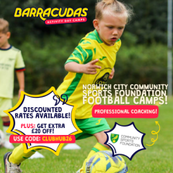 Photo of Barracudas Norwich City CSF Football Summer Holiday Camp – Norwich