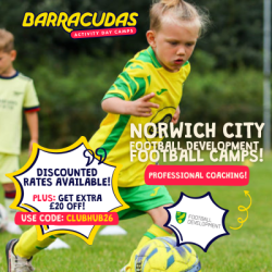 Photo of Barracudas Norwich City Football Summer Holiday Camp – Cambridge