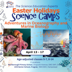 Photo of Easter Science Camp – Adventures in Oceanography Marine Biology 5-14yrs Marlborough Primary School SW3