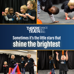 Photo of Theatretrain Tinies classes for children 3-4 years.  10.45-11.30 Saturdays during term time.
