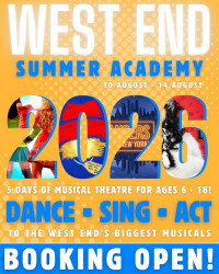 Photo of Theatretrain Summer West End Academy – Monday 10th August to Friday 14th August 2026 – 10am until 3pm daily.