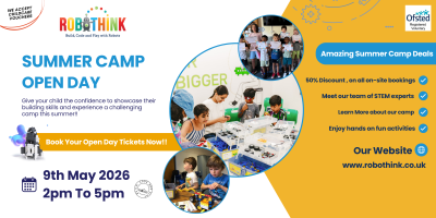 Photo of RoboThink Summer Camps Open Day | Hands-On Robotics for Kids (4–14 yrs)