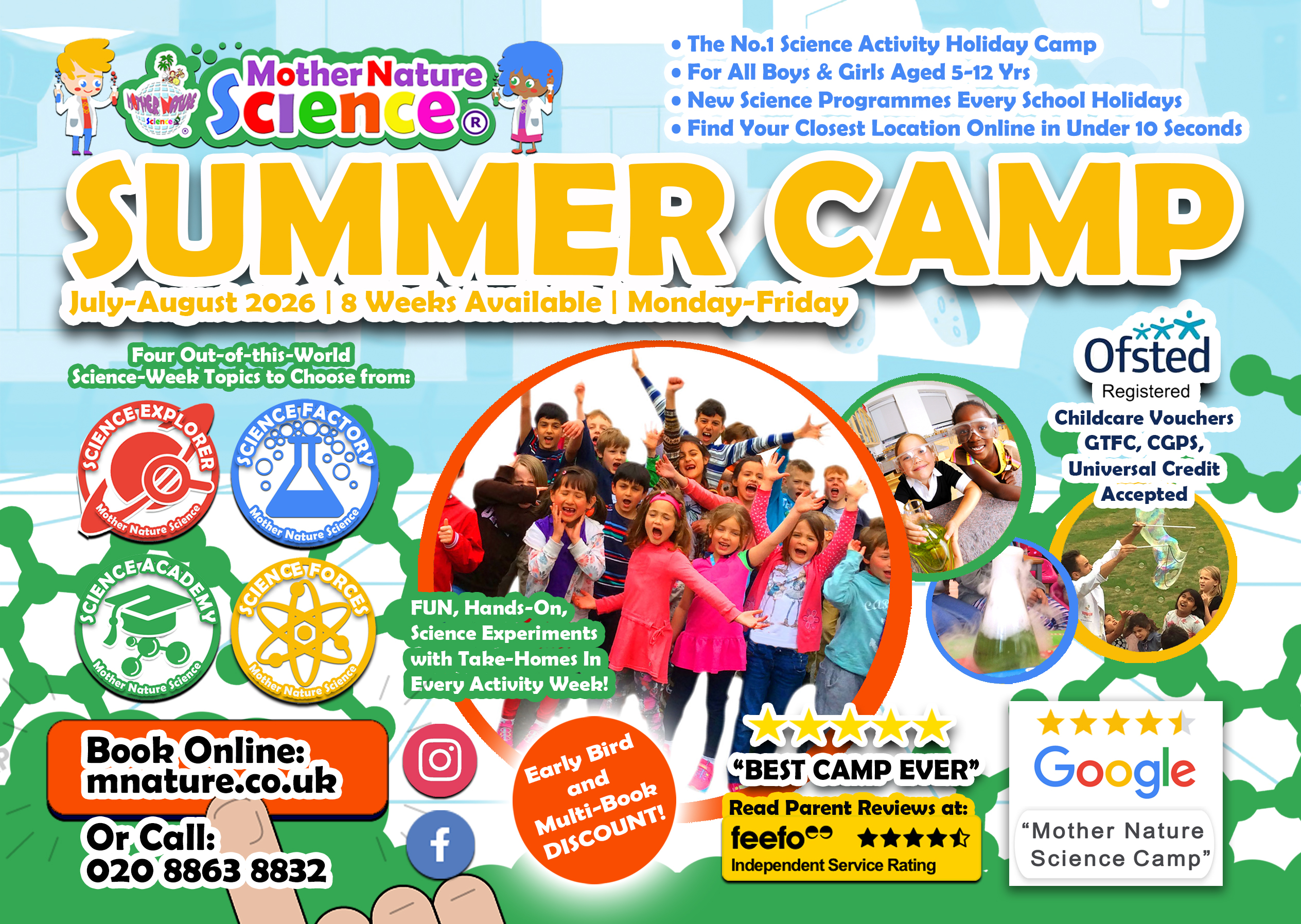 Harrow Summer Science Camp 2026 –  Science Explorer! + Science Factory!
