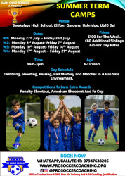 Photo of Pro Soccer Coaching Summer Holidays Camp (Uxbridge)