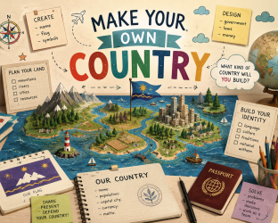 Photo of Make Your Own Country online project for 7-9 year-old kids