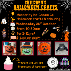 Photo of Halloween crafts at Mobberley Ice-Cream Co.