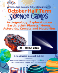 Photo of October Half Term Science Camp Week 2 –  Astrogeology. 5-7 & 8-13y UCS Hampstead NW3