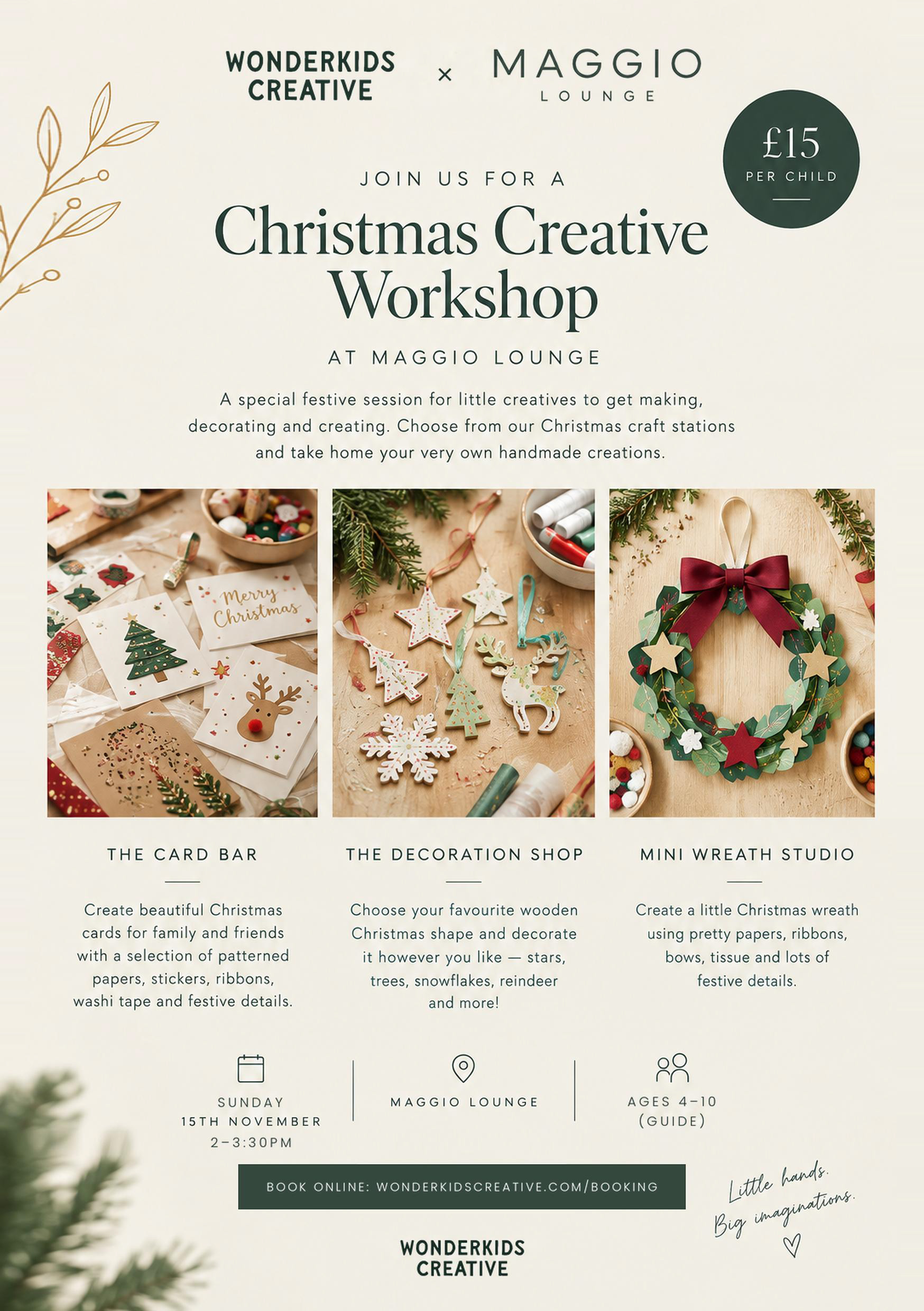 Christmas Creative Workshop at Maggio Lounge