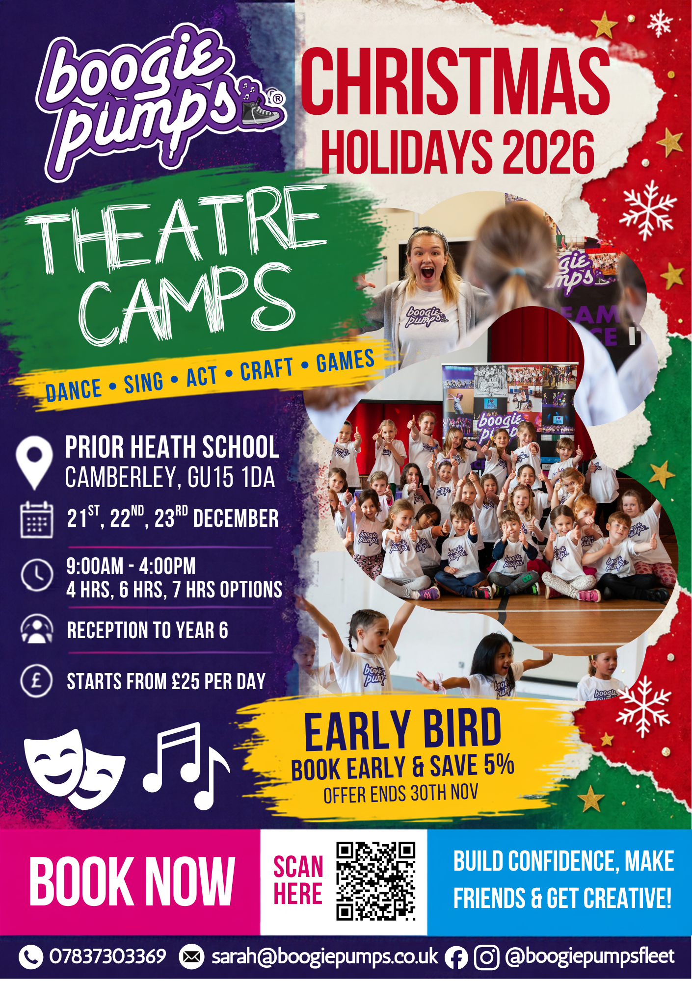Christmas Holiday Theatre Camps (Ages 4 – 11) Boogie Pumps Camberley